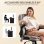 Silla de oficina ergonómica Rolipo con masaje y calefacción, altura ajustable y función de balanceo gris