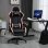 Silla Gaming Rolipo Cuero PU Reclinable 135° Reposacabezas y Reposapiés Negro y Rosa