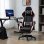 Silla Gaming Rolipo Cuero PU Reclinable 135° Reposacabezas y Reposapiés Negro y Rosa