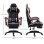 Silla Gaming Rolipo Cuero PU Reclinable 135° Reposacabezas y Reposapiés Negro y Rosa