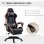 Silla Gaming Rolipo Cuero PU Reclinable 135° Reposacabezas y Reposapiés Negro y Rosa