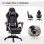 Silla Gaming Rolipo Cuero PU Reclinable 135° Reposacabezas y Reposapiés Negro y Rosa