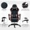 Silla Gaming Rolipo Cuero PU Reclinable 135° Reposacabezas y Reposapiés Negro y Rosa