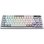 Teclado ASUS ROG Azoth mecânico branco 75% com switches lineares intercambiáveis RGB alemão