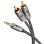 Audiokabel Goobay 65289 3,5mm Stecker zu 2x RCA Stecker 3 m Schwarz/Silber