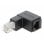 Adattatore RJ45 maschio a femmina Cat.6 UTP 90° nero DeLOCK