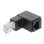Adattatore RJ45 maschio a femmina Cat.6 UTP 90° nero DeLOCK