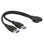 Cable Adaptador USB DeLOCK 0,25 m USB 3.2 Gen 1 a 2x USB-A Macho/Macho Negro