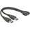 Cable Adaptador USB DeLOCK 0,25 m USB 3.2 Gen 1 a 2x USB-A Macho/Macho Negro