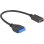 Adaptador USB Delock 19 pines a llave E interna de 25 cm