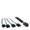 Cable Inter-Tech SFF 8643 a 4x SATA de 0,5 m, Negro/Azul