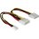 DeLOCK Y-Kabel für Stromversorgung, 0,25 m, mehrfarbig