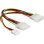 DeLOCK Y-Kabel für Stromversorgung, 0,25 m, mehrfarbig