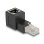 Adaptateur RJ45 mâle à femelle Cat.6A 90° coudé vers le haut DeLOCK