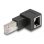 Adaptateur RJ45 mâle à femelle Cat.6A 90° coudé vers le haut DeLOCK
