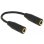 Adattatore audio Delock 3,5 mm femmina a femmina 0,13 m nero