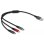 Cavo di ricarica USB 3 in 1 Delock Tipo-A a Lightning/Micro USB/USB Type-C 30 cm