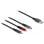 Cavo di ricarica USB 3 in 1 Delock Tipo-A a Lightning/Micro USB/USB Type-C 30 cm