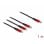 Cavo di ricarica USB 3 in 1 Delock USB Type-C a Lightning/Micro USB/USB Type-C 1 m nero/rosso