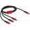 Cavo di ricarica USB 3 in 1 Delock USB Type-C a Lightning/Micro USB/USB Type-C 1 m nero/rosso