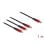 Cavo di ricarica USB 3 in 1 Delock USB Type-C a Lightning/Micro USB/USB Type-C 1 m nero/rosso