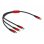 Cable de carga USB 3 en 1 Delock USB Type-C a Lightning/Micro USB/USB Type-C 30 cm negro/rojo