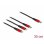 Cable de carga USB 3 en 1 Delock USB Type-C a Lightning/Micro USB/USB Type-C 30 cm negro/rojo