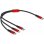 Cable de carga USB 3 en 1 Delock USB Type-C a Lightning/Micro USB/USB Type-C 30 cm negro/rojo
