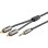 Audioadapterkabel Goobay 65288 3,5mm Stecker zu 2x RCA Stecker 2 m schwarz/silber