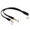 Adattatore audio Delock 65967 3,5 mm femmina a 2x 3,5 mm maschio 0,2 m nero