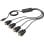 Kabel USB 2.0 auf 4 RS232 Digitus 1,5 m Schwarz