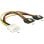 Internes DeLOCK-Netzkabel 0,2 m Molex auf 2x SATA