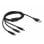 Cavo di ricarica USB 3 in 1 Delock Tipo-A a Lightning/Micro USB/USB Type-C 1 m nero