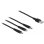 Cavo di ricarica USB 3 in 1 Delock Tipo-A a Lightning/Micro USB/USB Type-C 1 m nero