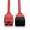 Câble d'extension Lindy 1 m C19 à C20 250 V 16 A rouge
