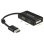 Adattatore DisplayPort a VGA+HDMI+DVI DeLOCK 0,16 m Nero
