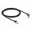 Cable de red RJ45 Cat.6A S/FTP Slim 90° acodado Delock 2 m negro