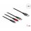 Delock USB 3-in-1-Ladekabel Typ-A zu Lightning/Micro USB/USB Type-C 1 m