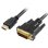 Cabo adaptador HDMI/DVI-D Sharkoon 1 m preto