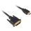 Cabo adaptador HDMI/DVI-D Sharkoon 1 m preto