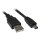 Cabo USB Sharkoon 0,5 m USB 2.0 A a Mini-USB B Preto