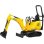 Modelo a escala de excavadora BRUDER 62003 1:16 ABS Negro/Amarillo