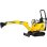 Modelo a escala de excavadora BRUDER 62003 1:16 ABS Negro/Amarillo