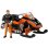 Modelo a escala Snowmobil BRUDER 1:16 con conductor y accesorios