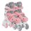 Patines en línea urbanos Globber 780-210 para niños, talla 26-29, rosa y blanco