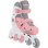 Patines en línea urbanos Globber 780-210 para niños, talla 26-29, rosa y blanco