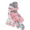 Patines en línea urbanos Globber 780-210 para niños, talla 26-29, rosa y blanco