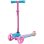 Patinette HUDORA Flitzkids 2.0 3 roues 50 kg Mancheron réglable Bleu/Rose