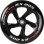 Trottinette HUDORA Big Wheel RX 205 roues 205 mm frein pied Noir Rouge
