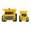 Veículo de brinquedo BIG amarelo/cinza para crianças pequenas